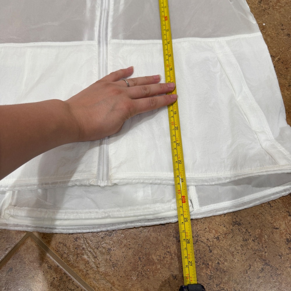 Lululemon Translu Anorak Rain Jacket White Translucent Full Zip Sz 4 Sheer Casua - Picture 7 of 16